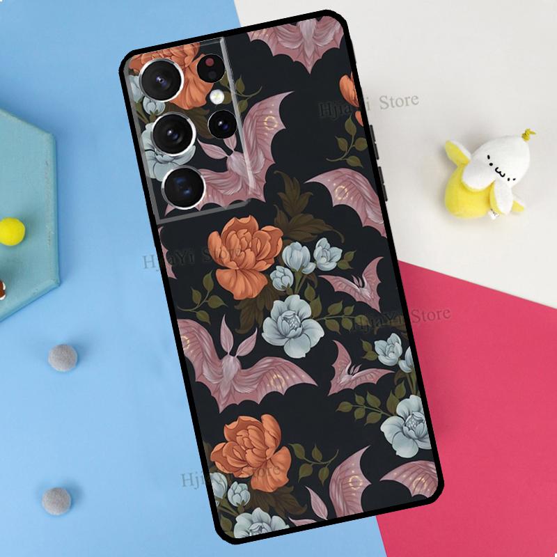 Goth Vampire Bat Gothic Phone Case For Samsung Galaxy S23 S22 Ultra Note 20 10 S8 S9 S10 Plus S20 FE S21 FE Cover