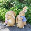 1Pc New Special Cute Rabbit Home Living Room Decorations Resin Crafts Creative Courtyard Garden Decoration Tools and Accessories