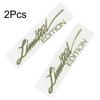 2pcs Car Sticker 3D Gold Body Emblem Badge Metal Sticker Decal Car Accessories Motorcycle Decals Limited Edition Logo  Sticker