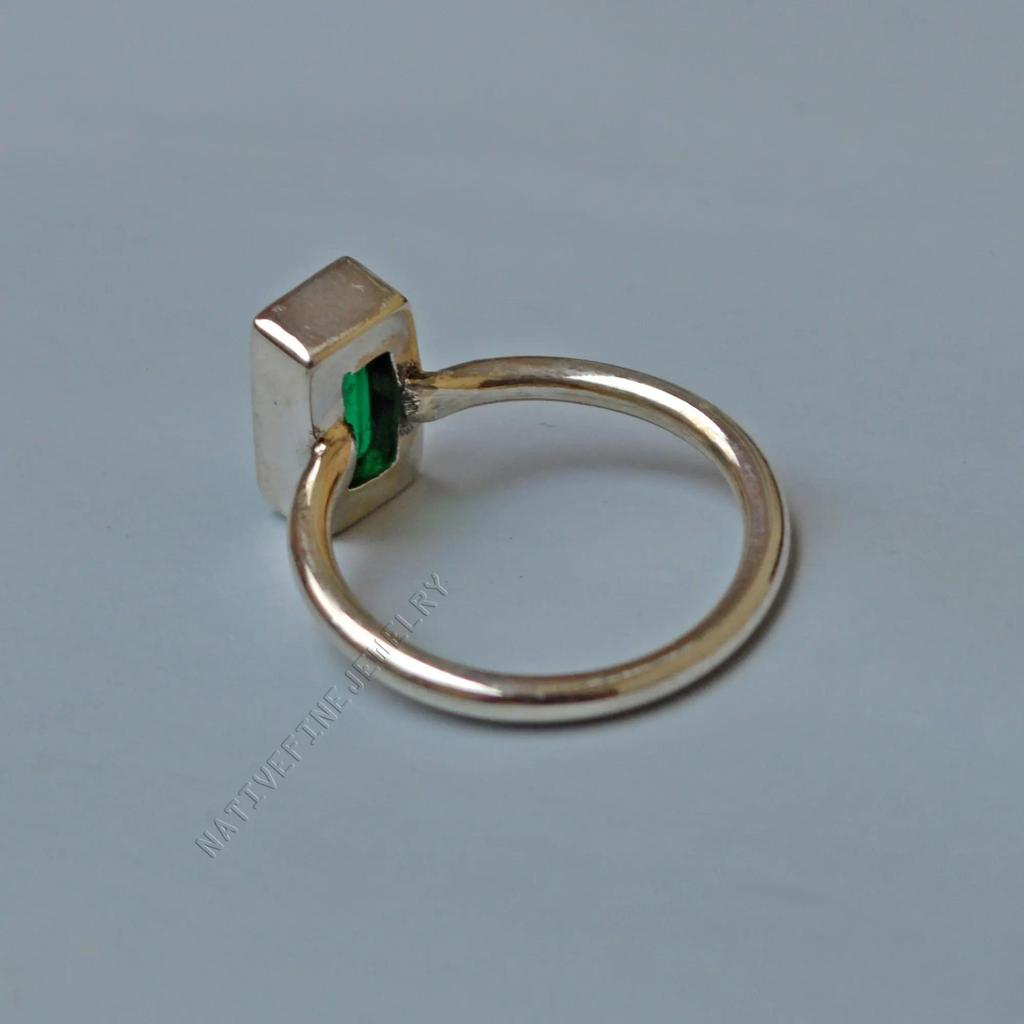 Natural Bi-Color Tourmaline Gemstone Handmade 925 Steling Silver Ring