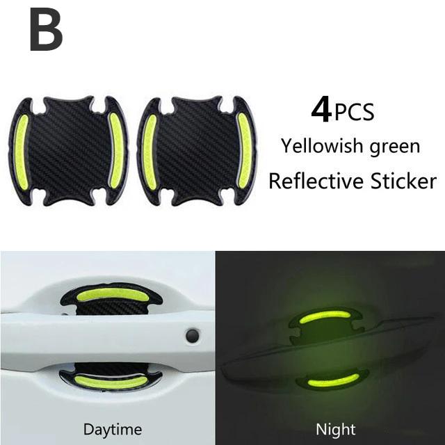 Car Door Handle Bowl Scratch Protective Stickers Carbon Fiber Protector Cars Sticker Car Handle Anti-collision Protection Strip