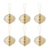 6 Pcs Honeycomb Christmas Ornaments 3D Mini Glitter Edge Paper Honeycomb Lantern Vintage Foldable Xmas Tree Hanging Decoration for Holiday Party