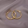 Silver Needle Circle Earrings, Fashionable High-End Copper Ear Hoops, Light Luxury, Versatile Jewelry Accessory.