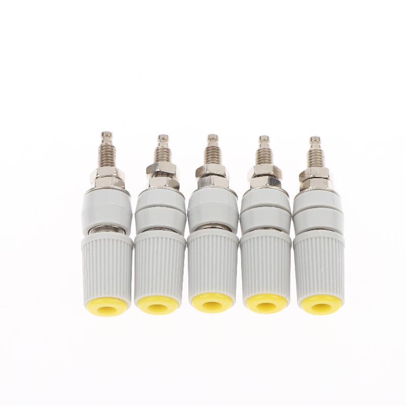 5Pcs High Current 5Mm Banana Jack Socket, 30A M5X48 Type 4Mm Amplifier Terminal Female Socket For Electronic Testing