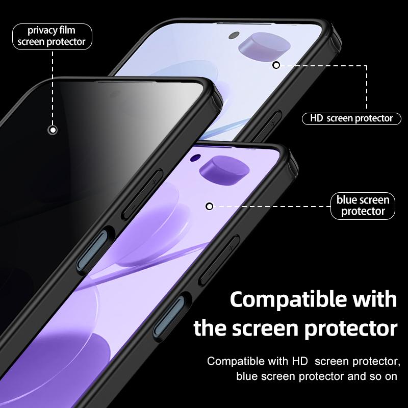 For Xiaomi Redmi Note 12 4G Airbag Protection Phone Case Anti-Dust PC+TPU Slim Phone Cover