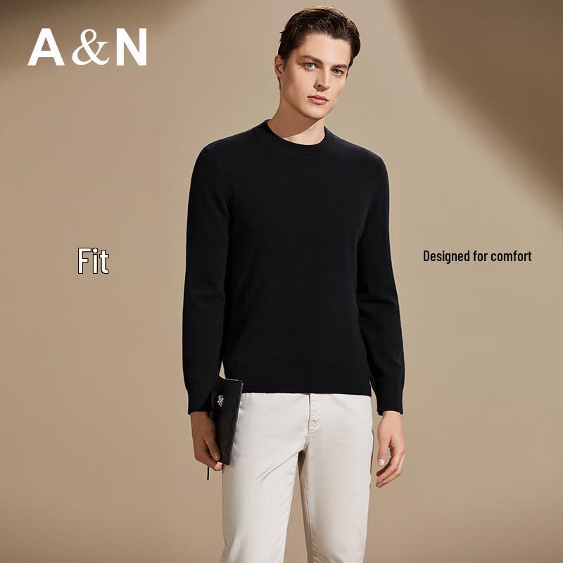 Antonio Men's 100% Cashmere Crew Neck Thermal Sweater