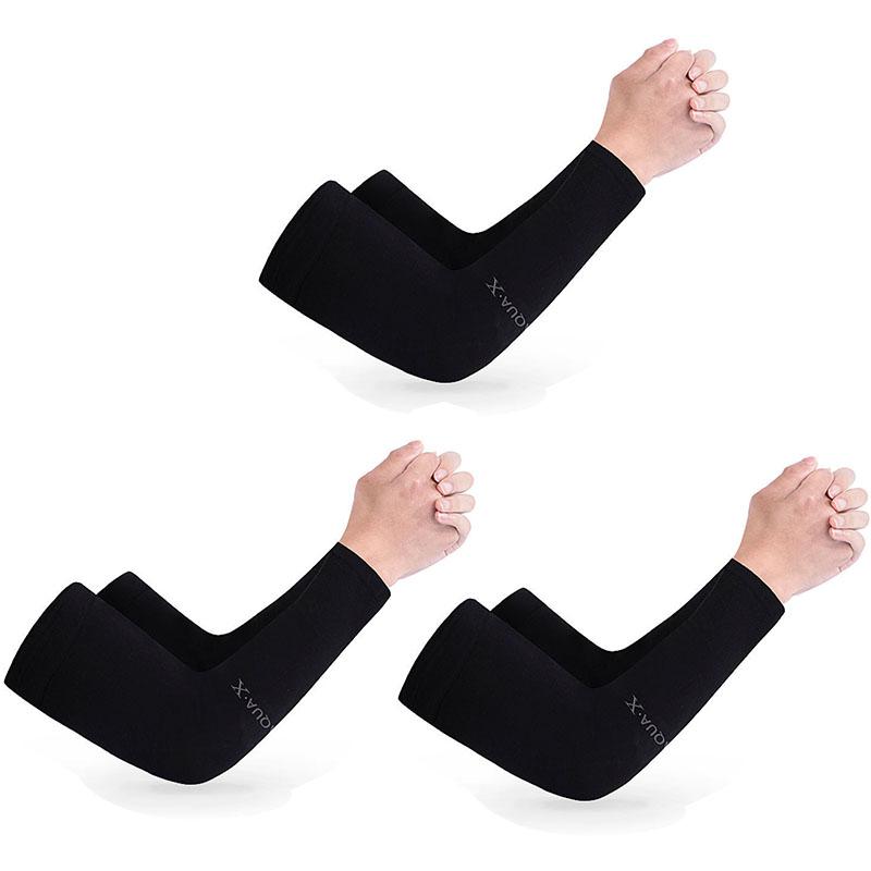 

3 пары нарукавников из прохладного шелка, дышащие рукава для защиты от солнца, унисекс, для активного отдыха, велоспорта, бега, рыбалки и вождения, прохладные