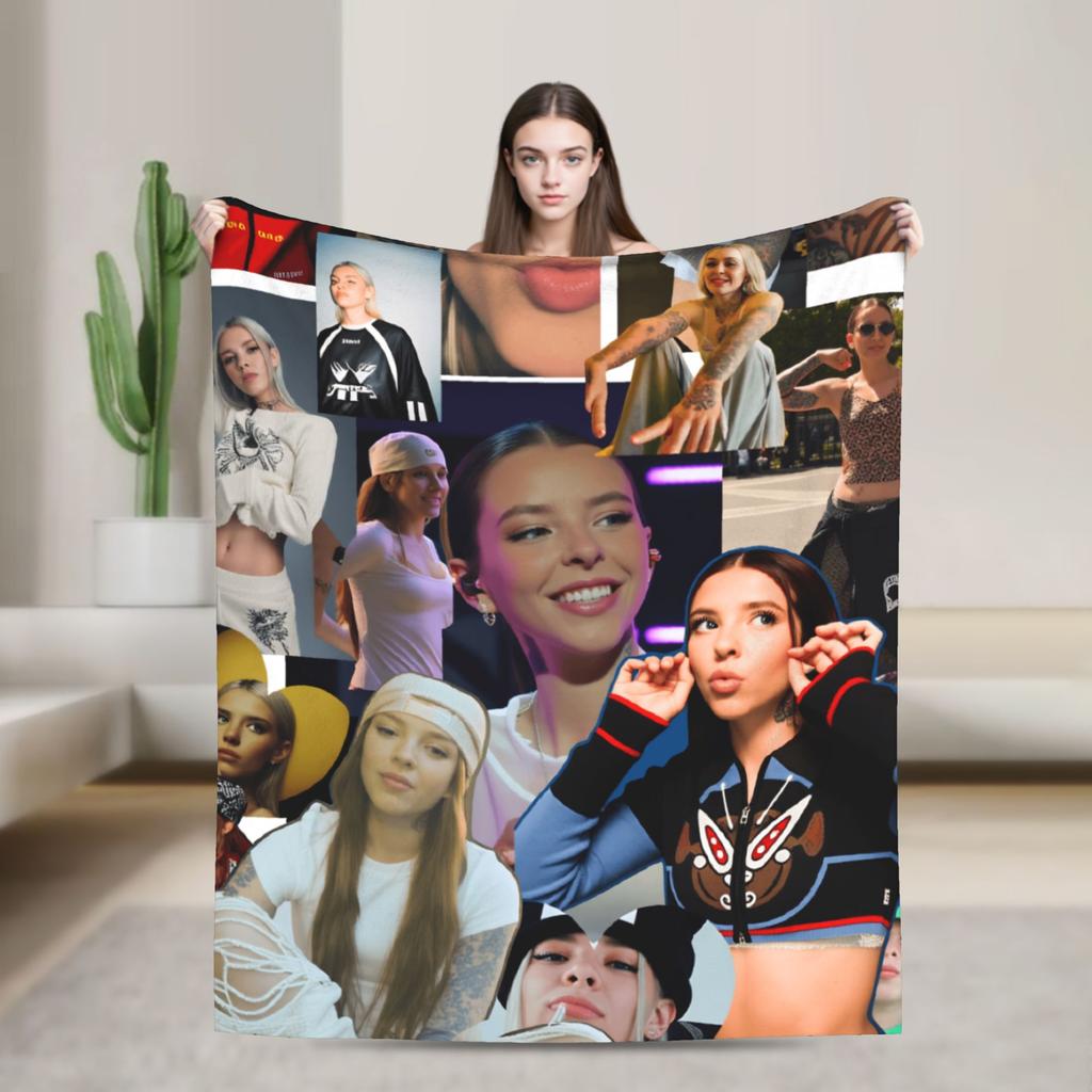 Puerto Rican Rapper Super Soft Blanket Young Miko Decorative Plush Throw Blanket Bedroom Flannel Bedspread Sofa Bed Cover