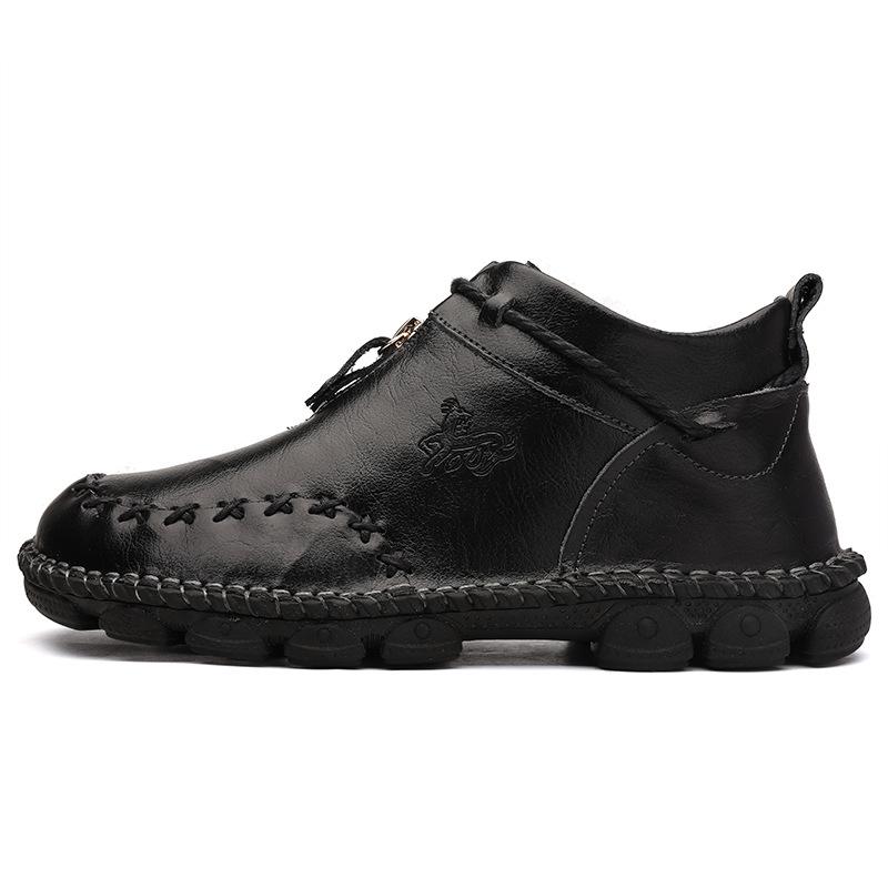 

Осенние мужские кожаные высокие ботинки, мужские молодежные трендовые ботинки martin, дышащая спортивная обувь, удобная повседневная кожаная обувь