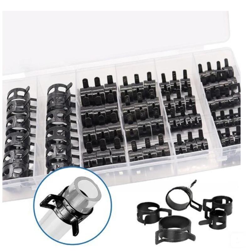 72pcs Sturdy Spring Steel Cable Clip Rubber Lined Designs Portable Accessory for Automotive and Industrial Use
