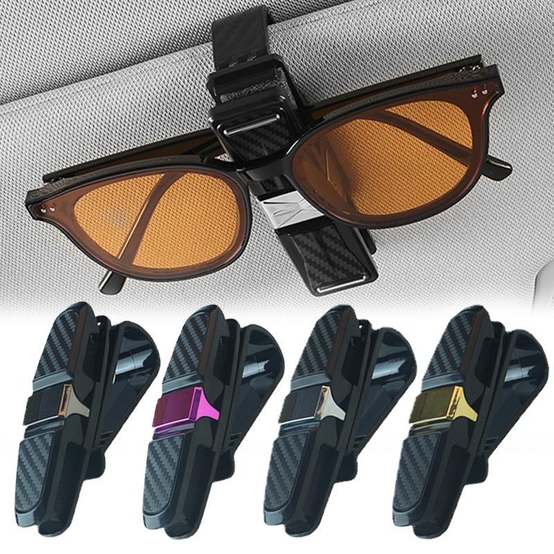 Car Sun Visor Glasses Fastener Clip Car Auto Sunglasses Eyeglasses Case Ticket Card Clamp Holder Clip Car Interior Accessories