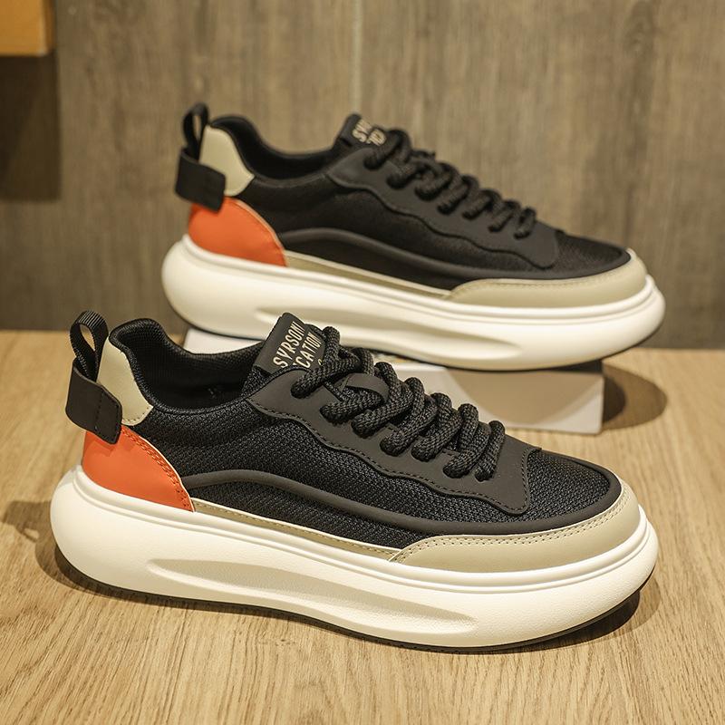 

Новые повседневные кеды, продвинутый стиль, модный тренд, универсальная спортивная мужская обувь, мягкая подошва, легкие, удобные и дышащие белые туфли 44 чёрный