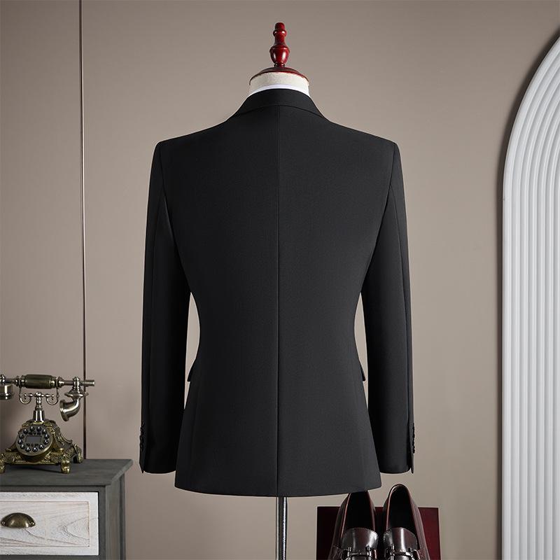 Men's High-End Double-Breasted Wedding Suit - Slim Fit, Professional Formal Wear, Versatile Fashion