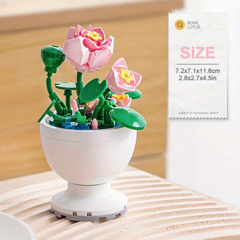 

Настольные блоки цветов лотос горшок дерево пион маргаритка ботаническая коллекция творческая сборка и демонстрационный набор для взрослых