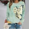2025  Autumn and Winter New Fashion Round Neck Long Sleeve Printed Elegant Casual Loose Hoodie