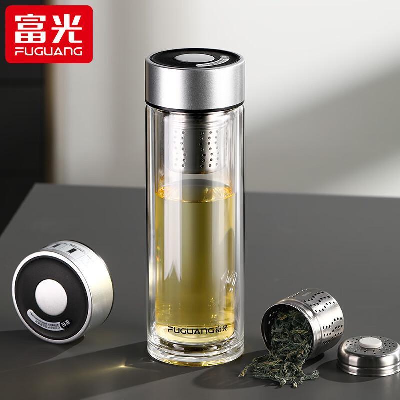 Fuguang Magnetic Lid Double-Wall Glass Tea Tumbler