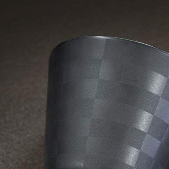 Wired Beans Lifelong Arita Ware Regular Checkered Pattern 240ml Matte or White Perfect for Retirement or as a Memento Mugs, Mugs, (Black Matte),