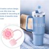 Jolis capuchons de protection en silicone pour pailles de 10 mm, motif floral, pour gobelets Stanley Cup de 114 g.