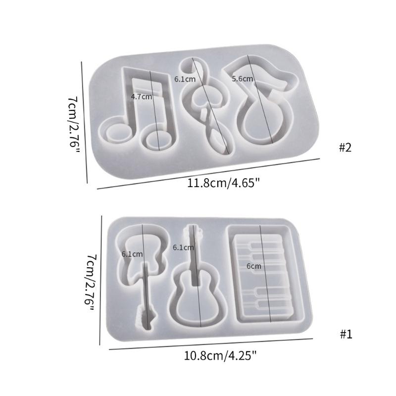 Instrument Note Quicksand Silicone Mold Resin Shaker Mold DIY Pendant Keychain Jewelry Making Tools DIY Craft Supplies