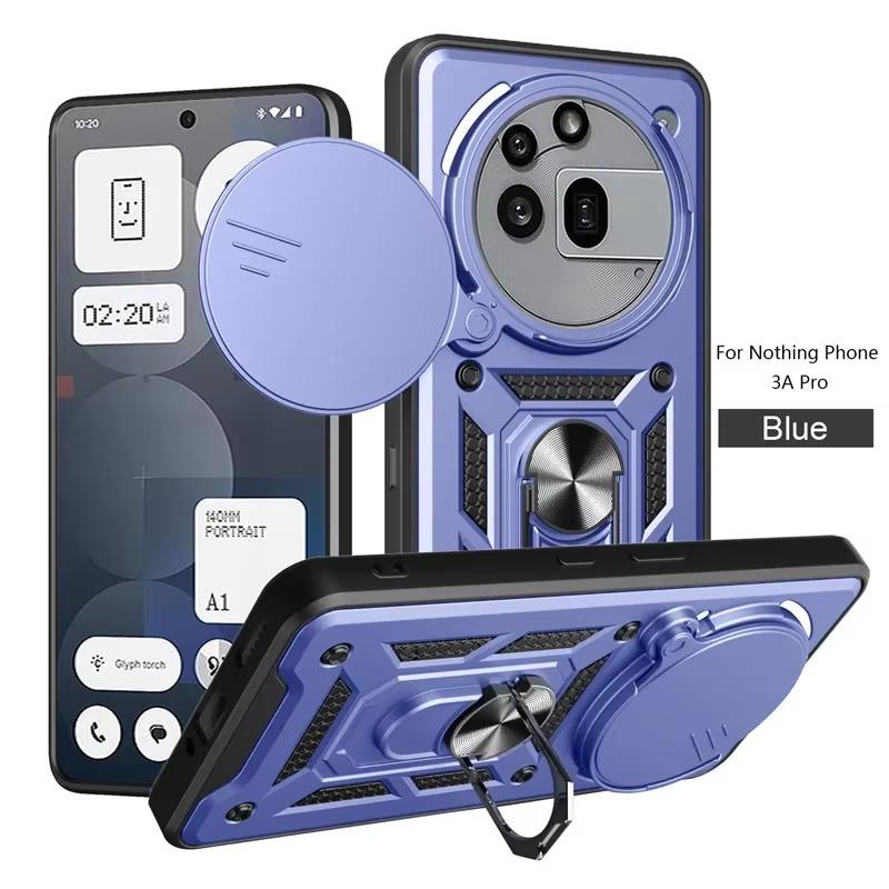 

Чохол-накладка з захистом об єктива камери для Nothing Phone 3A Pro з магнітним кільцем-підставкою для Nothing Phone 3apro Phone3APro Nothing Phone 3a Pro синій