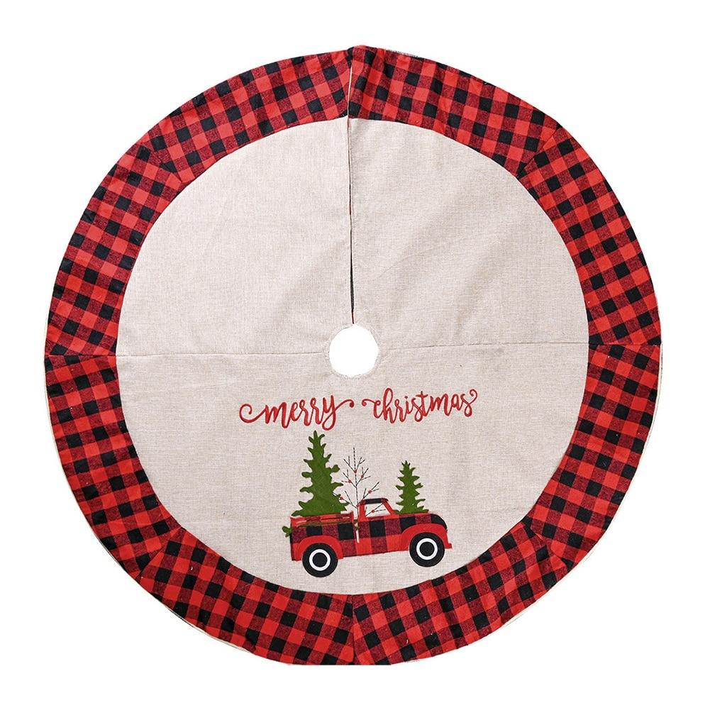 Vánoční stromeček sukně Veselé Vánoce Dekor Červená Černá Buffalo Plaid