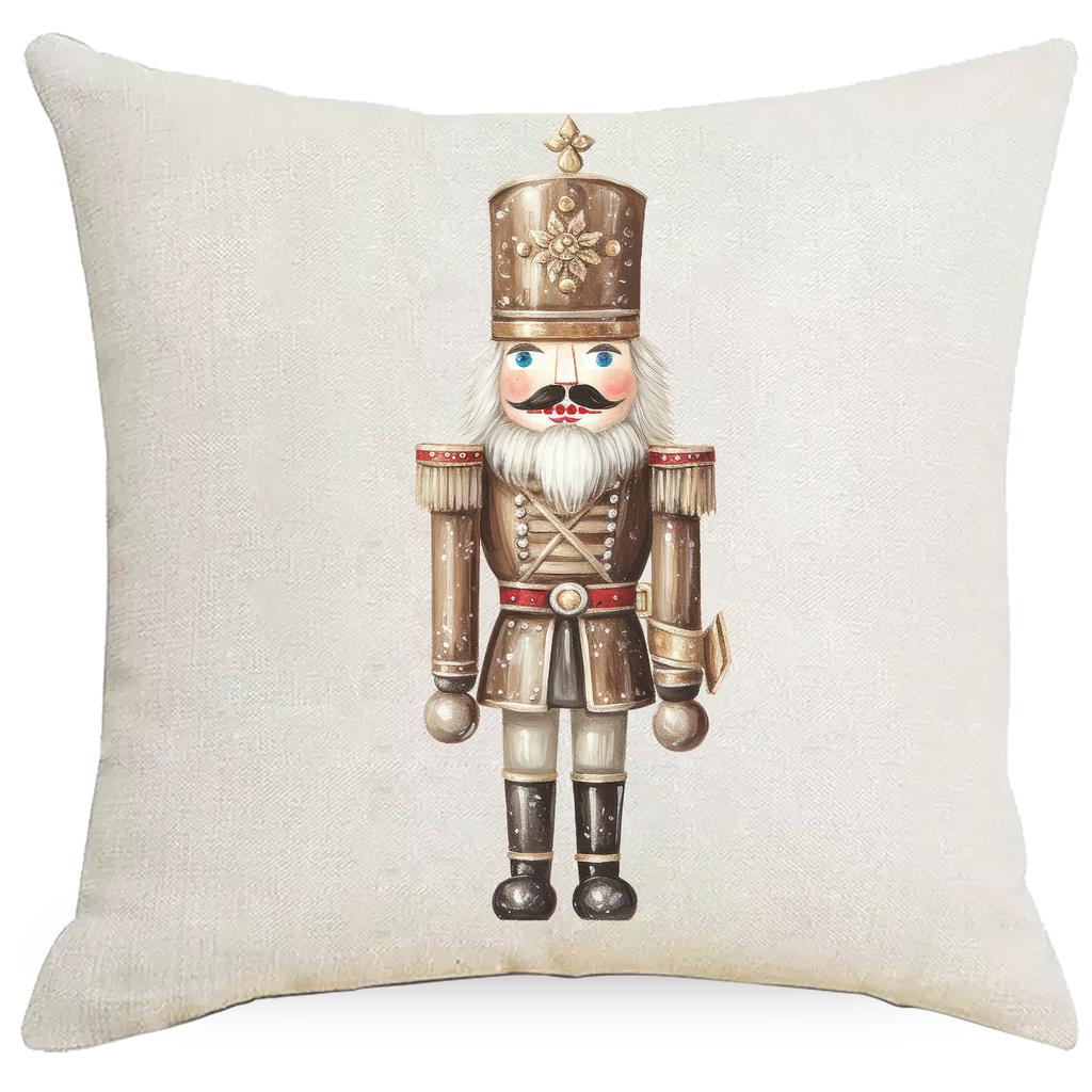 Weihnachts-Kissenbezug Festliche Heimdekoration Sofa Leinen Kissenbezug Kissenbezug Vintage Weihnachten