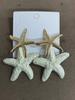 Blue Straw Woven Earrings for Women, Beach Vacation Bohemian Statement Ear Jewelry