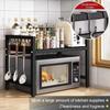 Retractable Metal Kitchen Storage Rack Adjustable Oven Storage Shelf  Seasoning Storage