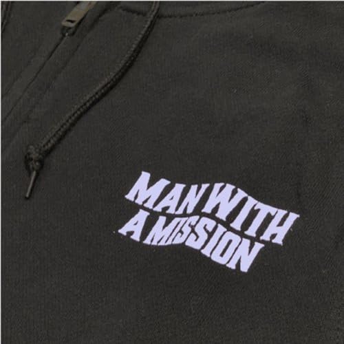 MAN WITH A MISSION Light Hoodie (Black) Size S