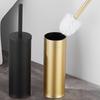 ELLEN Toilet Brush Holder Bathroom Cleaning Set Flooring Stand Black Bathroom Storage and Organization ML117