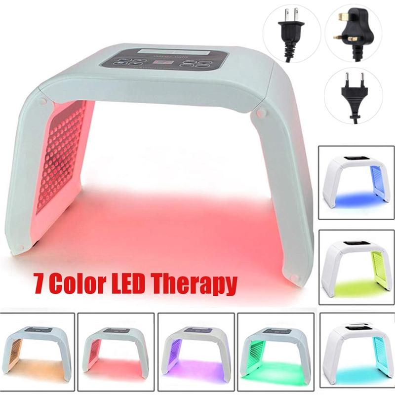 7 Colors LED PDT Phototherapy Mask Phototherapy Lamp Beauty Machine Treat Skin Tighten Facial Removal Acne Anti-Wrinkle 100-220V