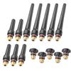 15 Pieces Welding Torch Nozzle Set for WP17 WP18 WP26 TIG Compatible Includes 57Y02 57Y03 57Y04 Plastic Copper Parts