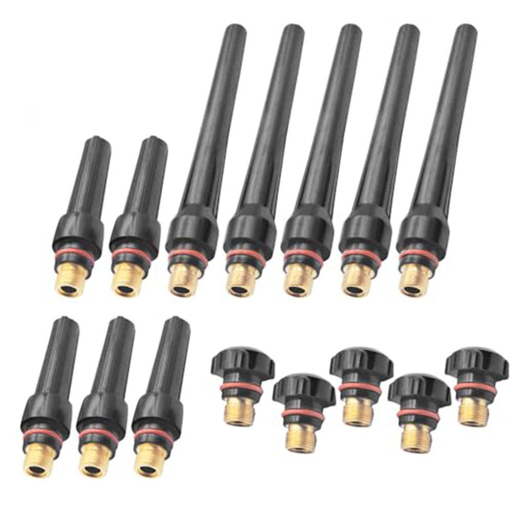 15 Pieces Welding Torch Nozzle Set for WP17 WP18 WP26 TIG Compatible Includes 57Y02 57Y03 57Y04 Plastic Copper Parts