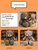 Large Rose Teddy Bear Hugging Doll Plush Toy - Big Panda Cushion