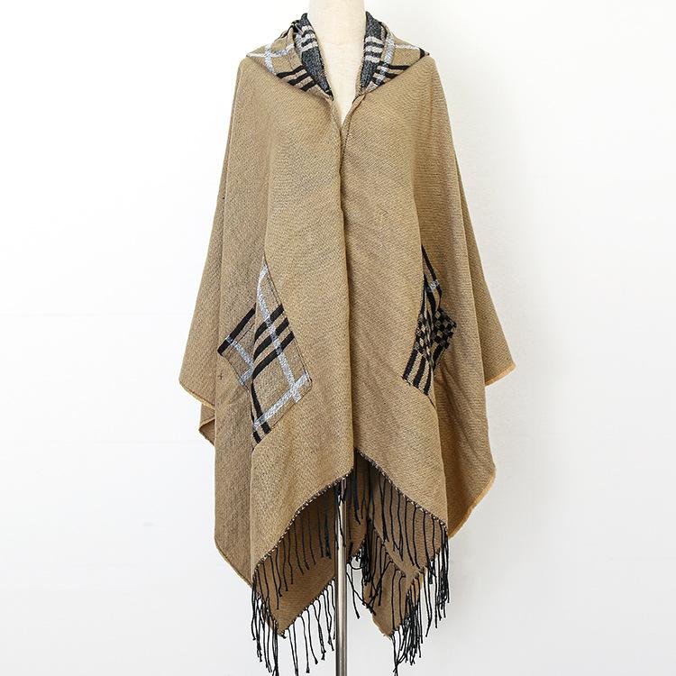 Ethnic Style Shawl Cape Women'S Warmth Tibet Grassland Qinghai Lijiang Xinjiang Travel Photo Scarf