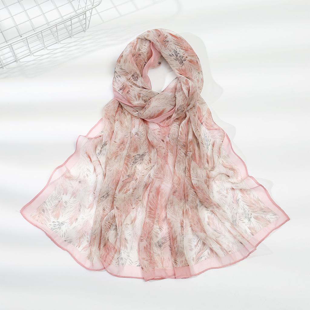Modischer Schal Stolen Blumenmuster Damen Neu Strand Weiblich Lange Wickeltücher Frühling Herbst Strand Georgette Sonnenschutz Hijab Schal