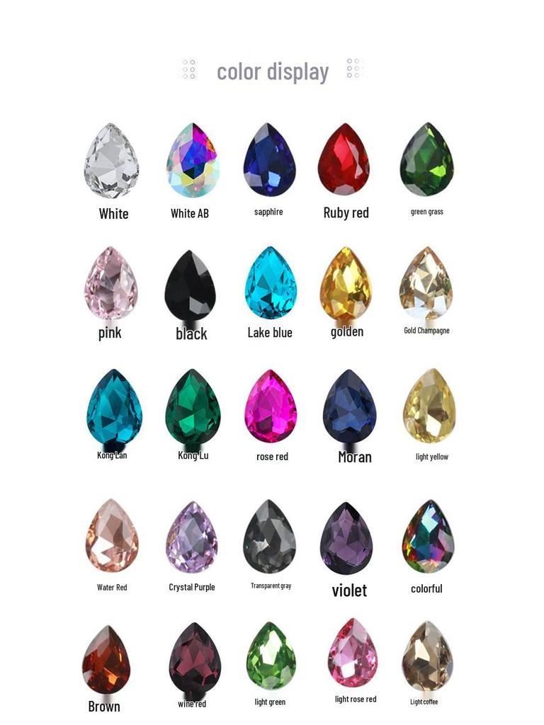 Tropfenförmige Unregelmäßige Kristallglas Strasssteine für DIY Handyhüllen, Handgefertigte Basteleien