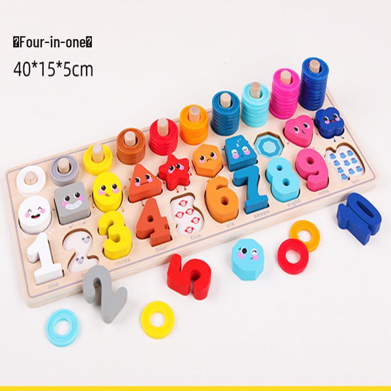 Toddler Number Puzzle Blocks for Early Education and Brain Development Ages 1-3 Boys & Girls