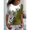 Fashion Flower Print Women's Top Casual Loose Short Sleeves Comfortable Versatile T-Shirts Women’s