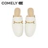 COMELY Women's Sheepskin Pointed Toe Flat Mules