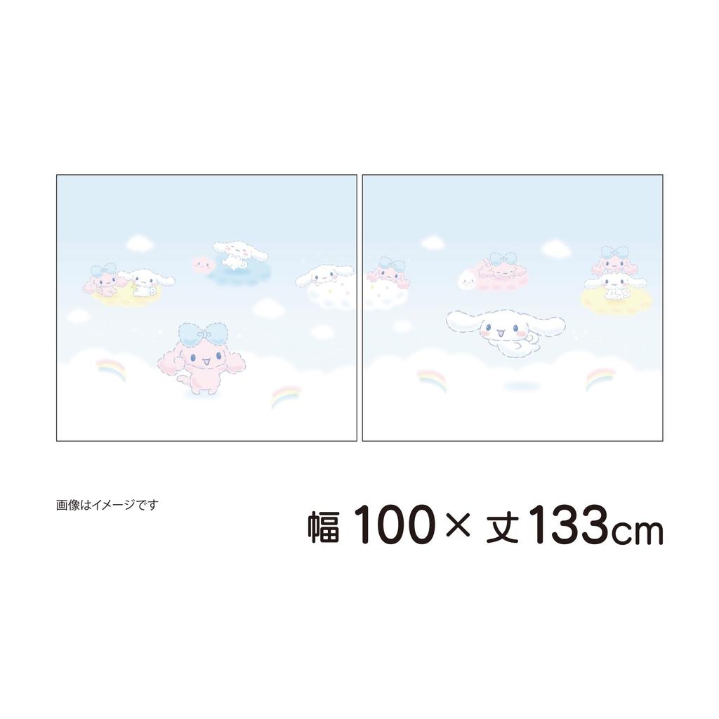 MORIPiLO Sanrio Lace Curtains Cinnamoroll Pattern Connecting Single Picture Art 100cm X Set of Cute Sanrio Cinnamon Blue Makura No Morishita (Picture