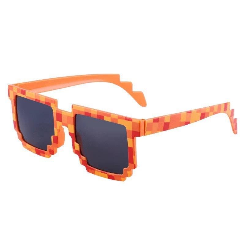 Mosaic glasses two-dimensional sunglasses personalized pixel sunglasses party funny non-mainstream plaid Internet celebrities