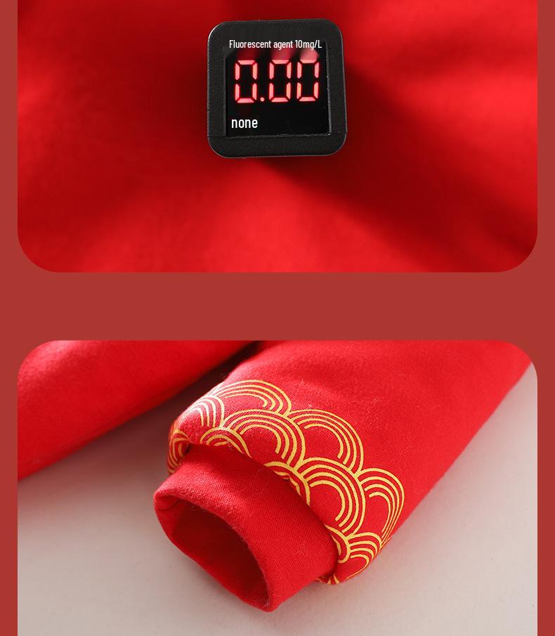 Chinese New Year Winter Onesie - Padded Newborn Outfit for Girls & Boys, Autumn/Winter Style, Thickened for Warmth
