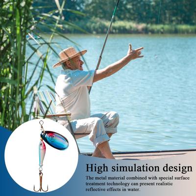 Fishing Spinner Baits Jigging Fishing Spinners With Hooks Metal Tackle Surf Casting Accessories For Freshwater Deep Water