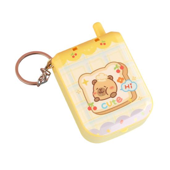 

Electric Maze Keychain Toy Sound And Light Interaction Mini Puzzle Game Cute Cartoon Style Portable Decompression Tool Gift for Kids Boys жёлтый