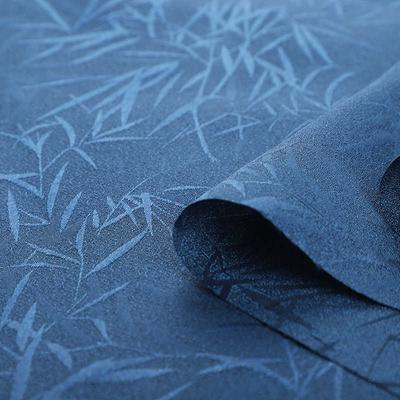 DIY Fabric Bright Silk Soft Solid Color Jacquard Fabric Bamboo Leaf Retro