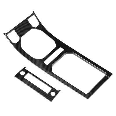 Land Rover Range Rover Evoque 1217 için 2 adet Karbon Fiber Stil Orta Konsol Vites Paneli Döşemesi