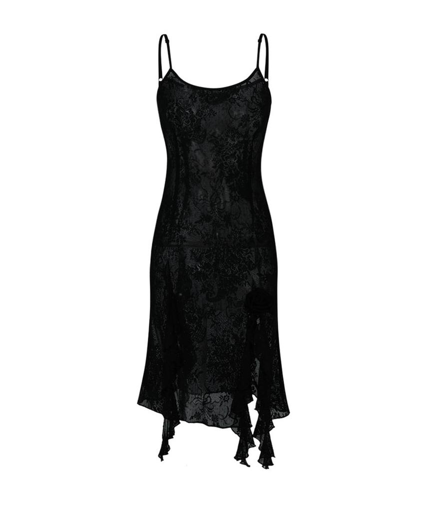 Lulu Seoul Antique See Through Dress (Black)