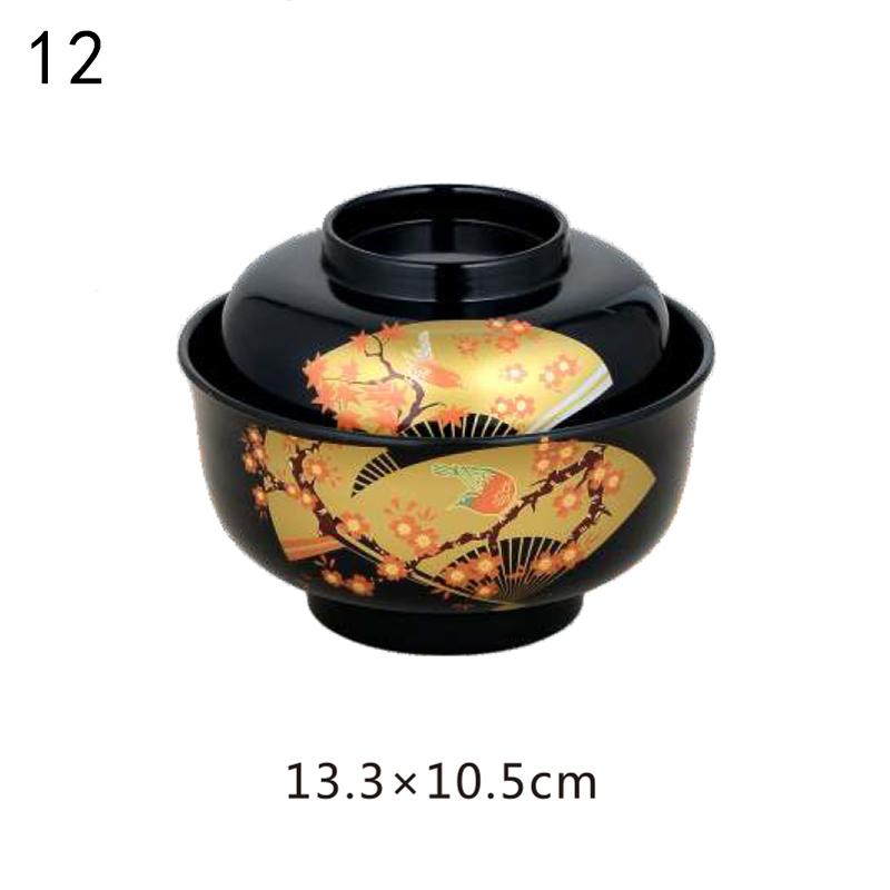Japanese Style Miso Bowl With Lid Salad Rice Ramen Soup Bowls Udon Bowls Restaurant Ramen Noodles Container Tableware
