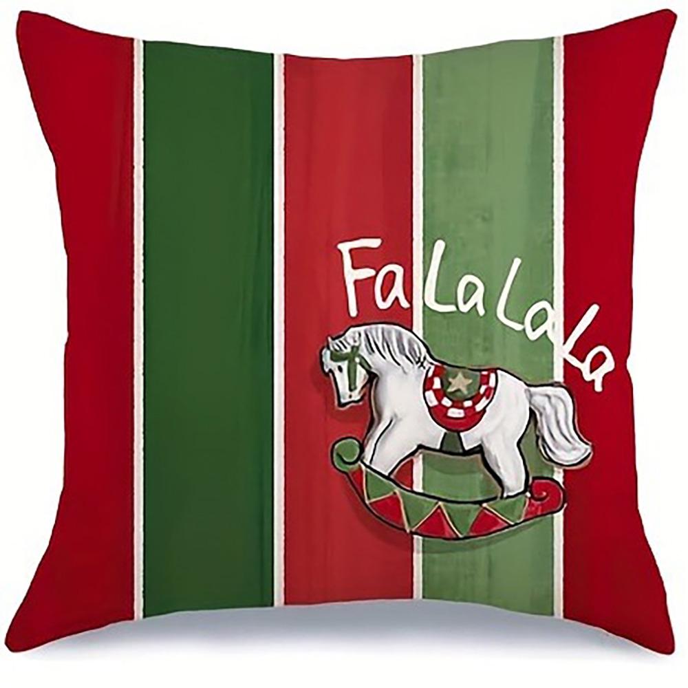 Christmas Pillow Covers: Gingerbread House, Ho Ho Ho, Falalala, and Festive Mug Designs Sofa Room Cushion Cover Home Decoration